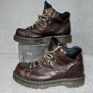 Dr. Martens Air Wave‎ 11302 Boots Men's Sz 11 Brown Chunky Leather Combat Shoes